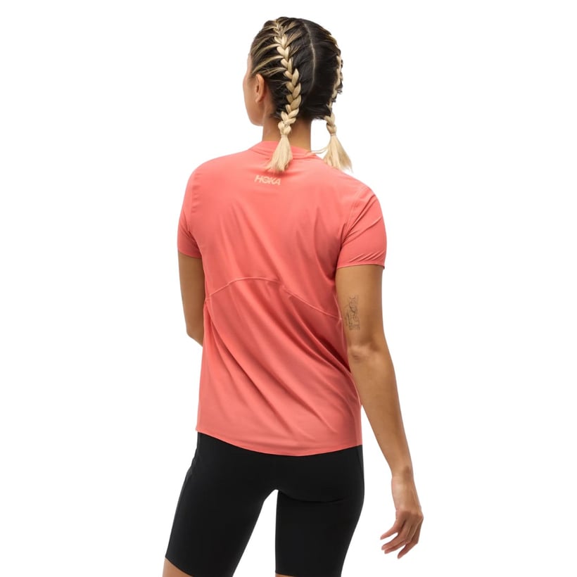 Hoka Airolite Koraalrood Dames T-shirt