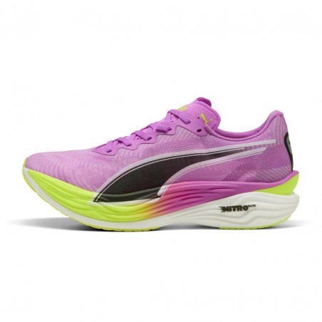 Tênis Puma Deviate Nitro Elite 3 Roxo Verde SS25