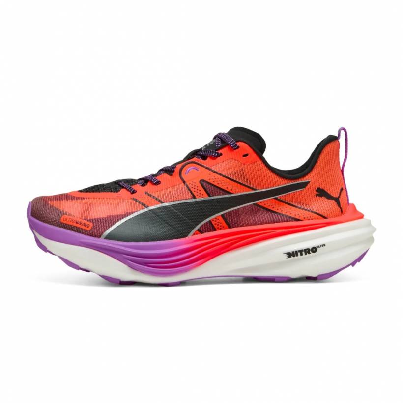 Puma Deviate Nitro Elite Trail Schuhe Rot Lila SS25 Damen