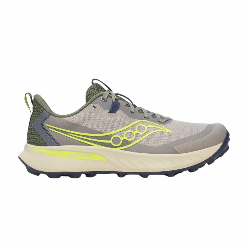 Saucony Peregrine 15 Schuhe Grau Grün SS25