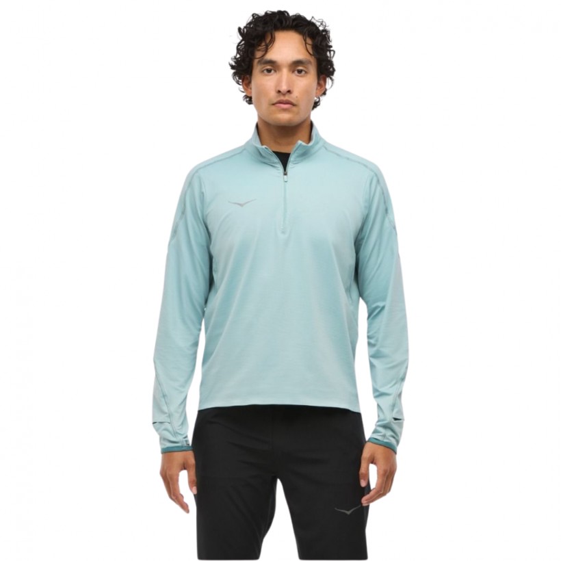 Bluza Hoka GlideTech Quarter Zip Niebieska