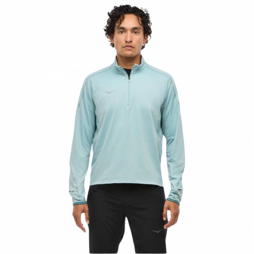 Moletom Hoka GlideTech Quarter Zip Azul