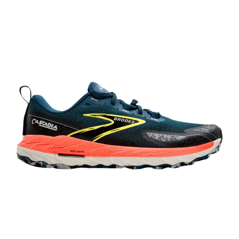 Brooks Cascadia 18 Schuhe Blau Rot SS25
