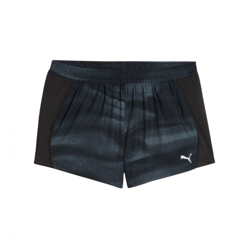 Puma Run Velocity All-Over Print 3" Shorts Schwarz Damen