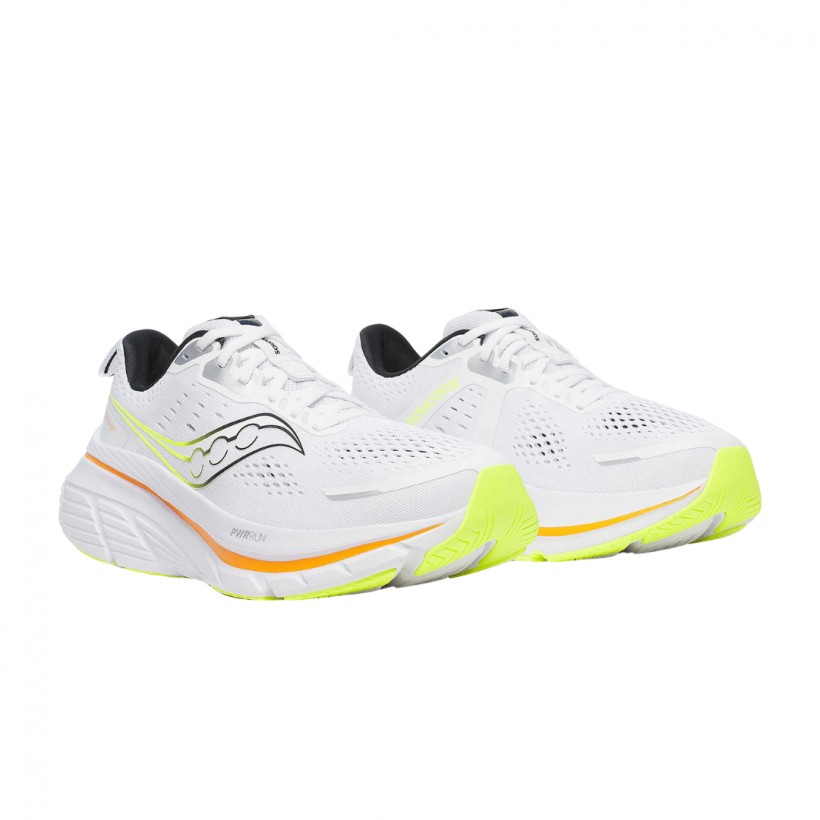 Saucony Guide 18 Shoes White Yellow SS25