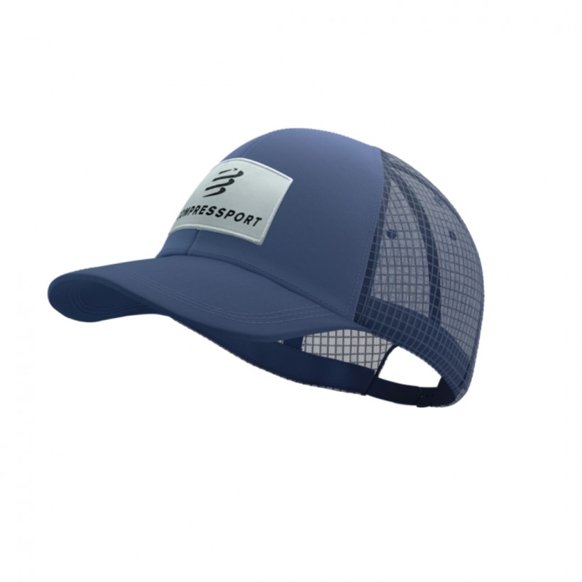 Czapka Compressport Trucker 6P Niebiesko-Biała