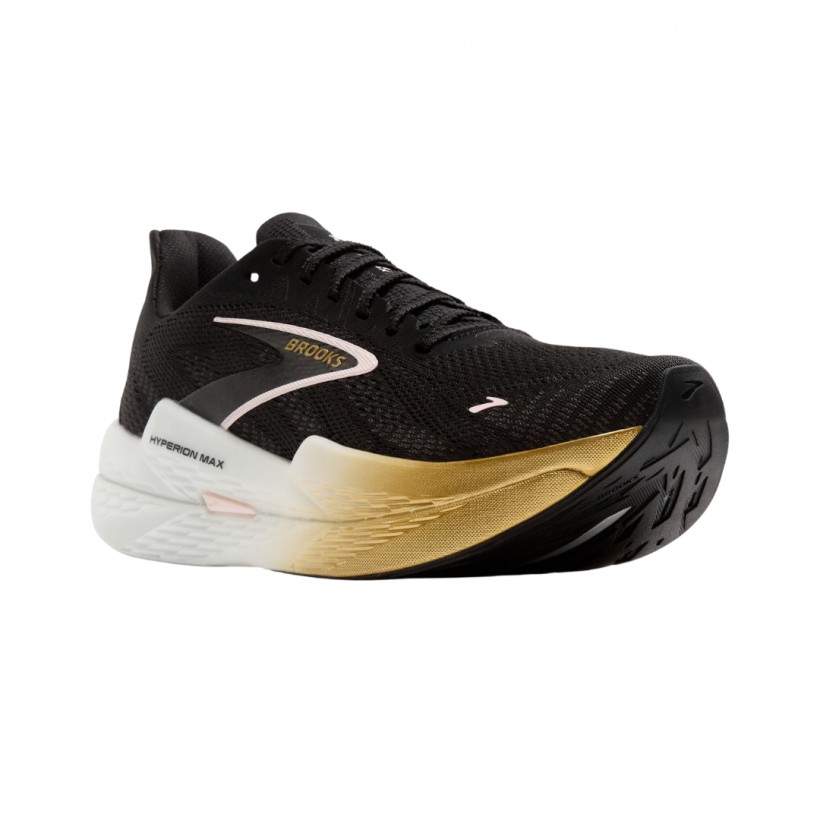 Tênis Brooks Hyperion Max 2 Preto Dourado SS25...
