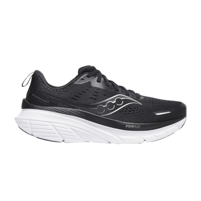 Saucony Guide 18 Wide Schwarz Weiß SS25