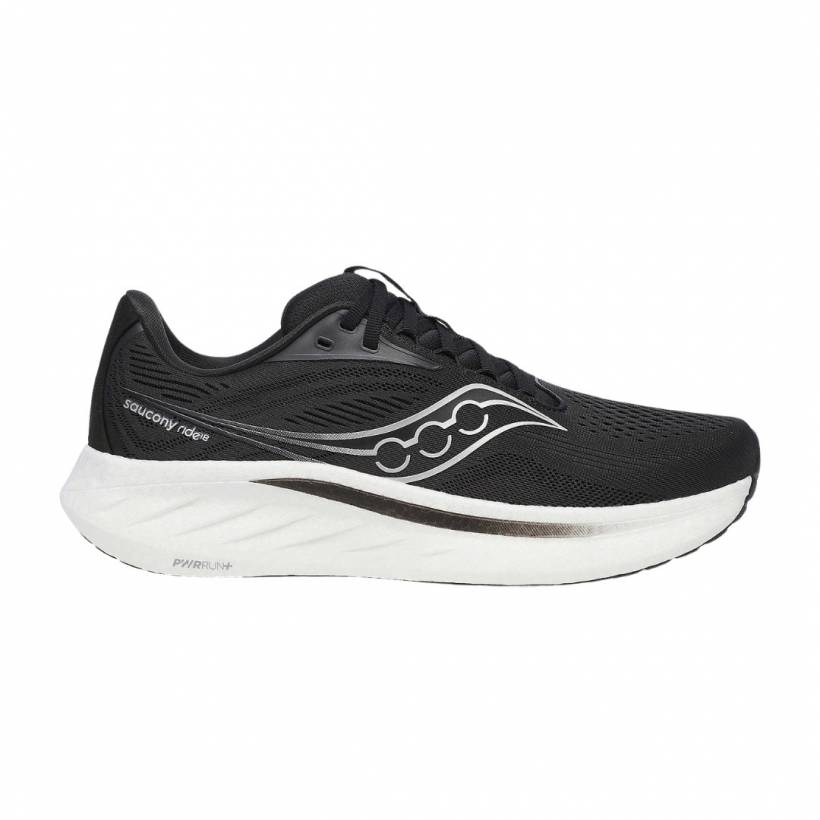 Chaussures Saucony Ride 18 Noir Blanc SS25