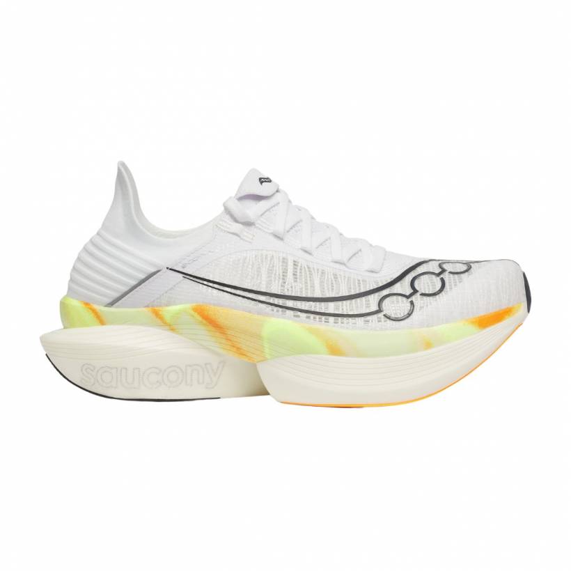 Saucony Endorphin Elite 2 Wit Geel SS25 Unisex Sneakers