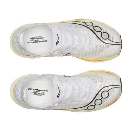 Saucony Endorphin Elite 2 Weiß Gelb SS25 Unisex Schuhe