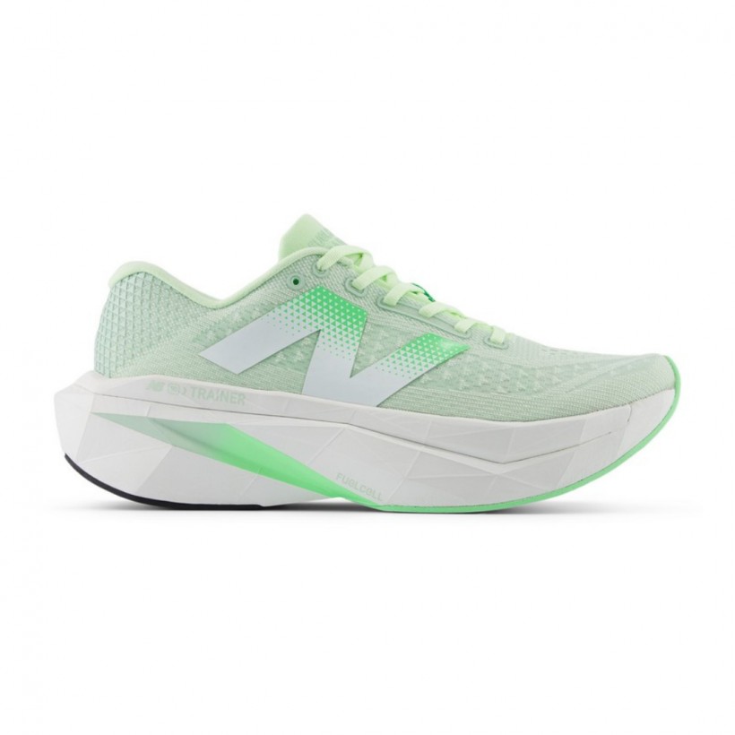 Chaussures New Balance FuelCell SuperComp Trainer v3 Vert Blanc SS25