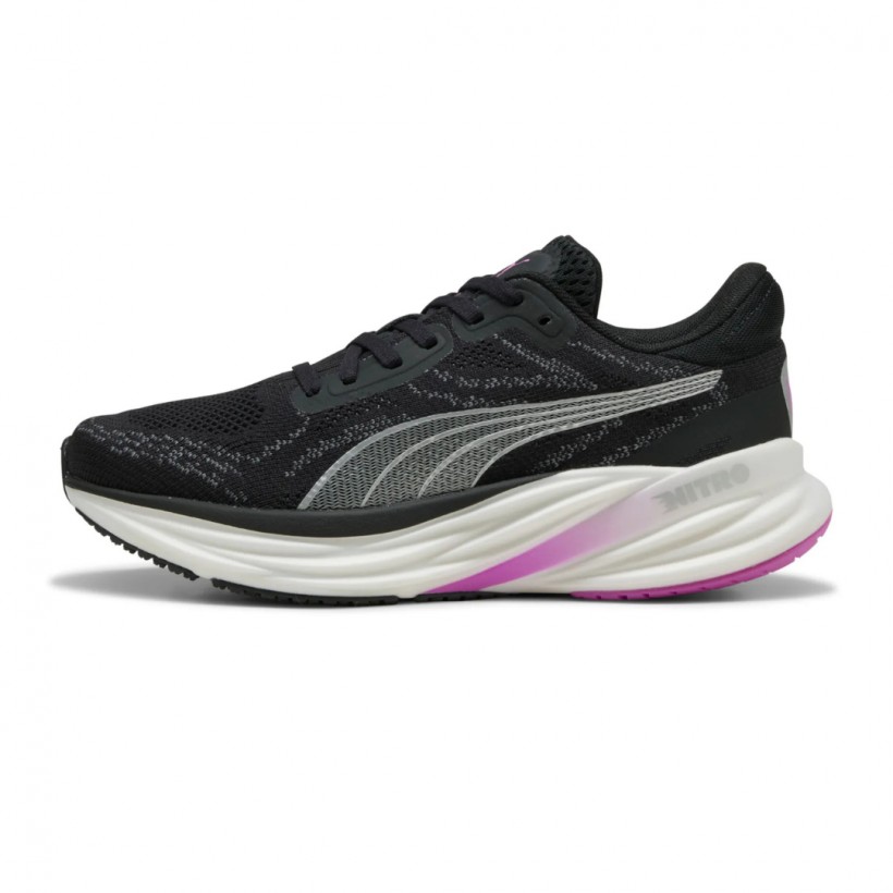 Tênis Puma Magnify Nitro 2 Preto Roxo SS25 Mulher