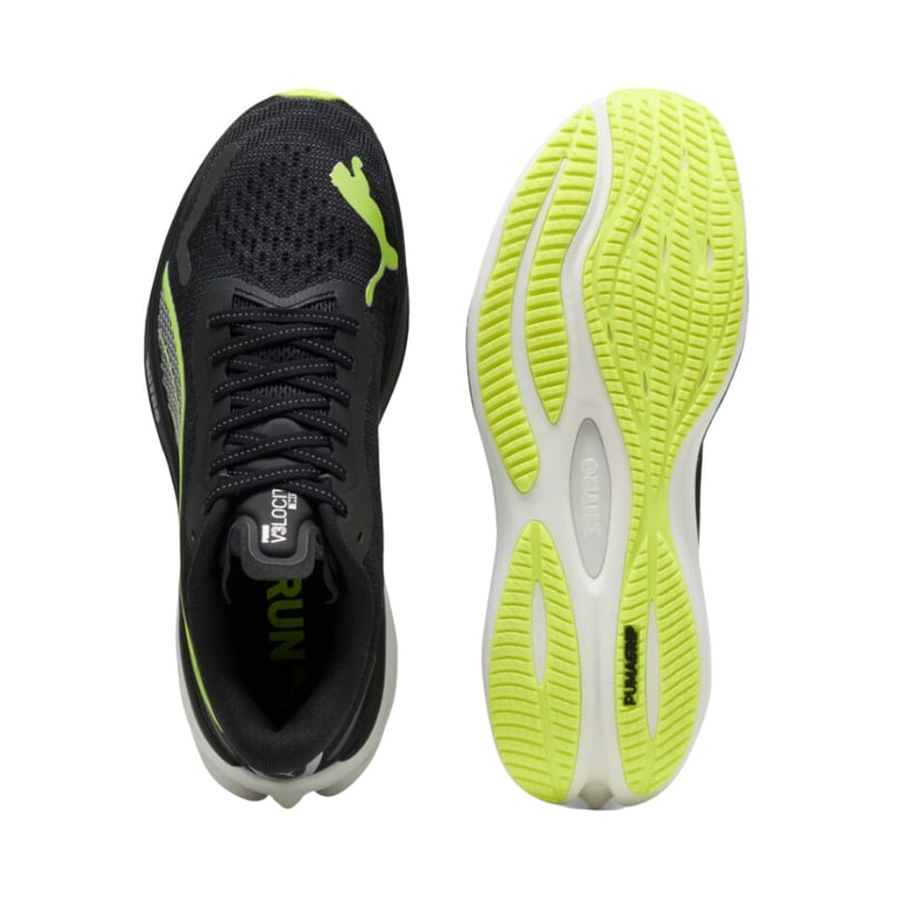 Puma Velocity Nitro 3 Zwart Geel SS25 Sneakers