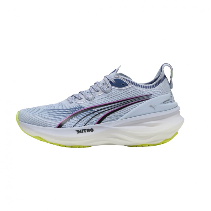 Zapatillas Puma ForeverRun Nitro 2 Azul Gris SS25 Mujer