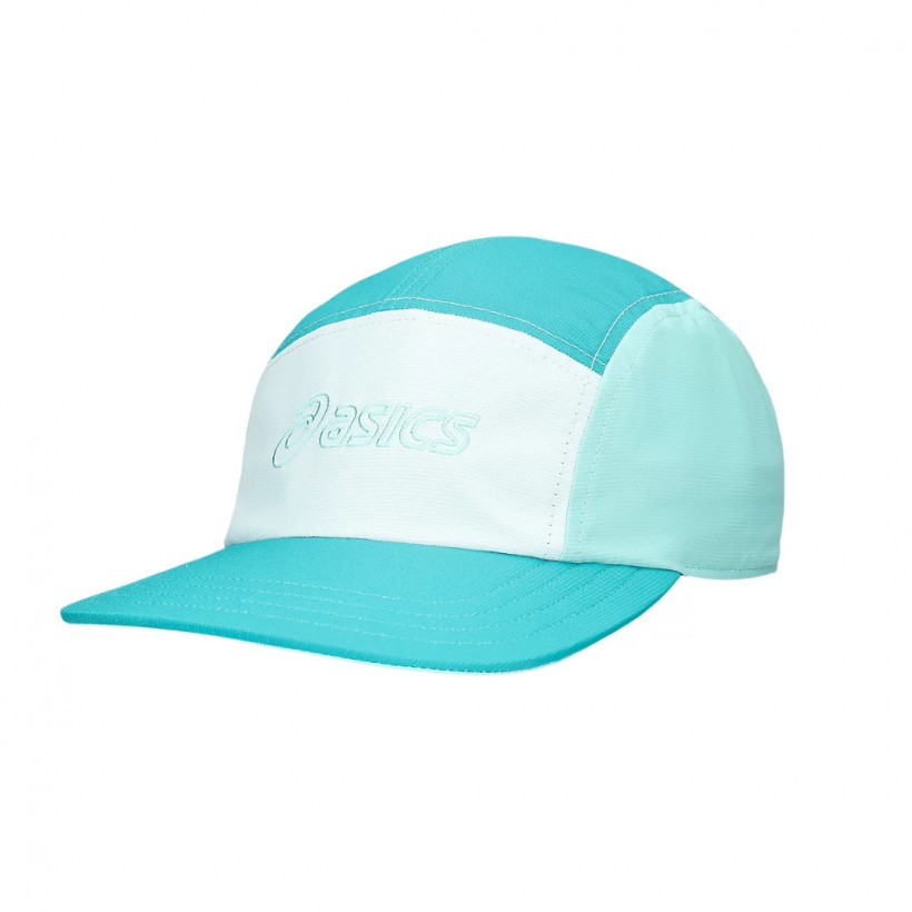 Gorra Asics 5 Panel Azul Blanco
