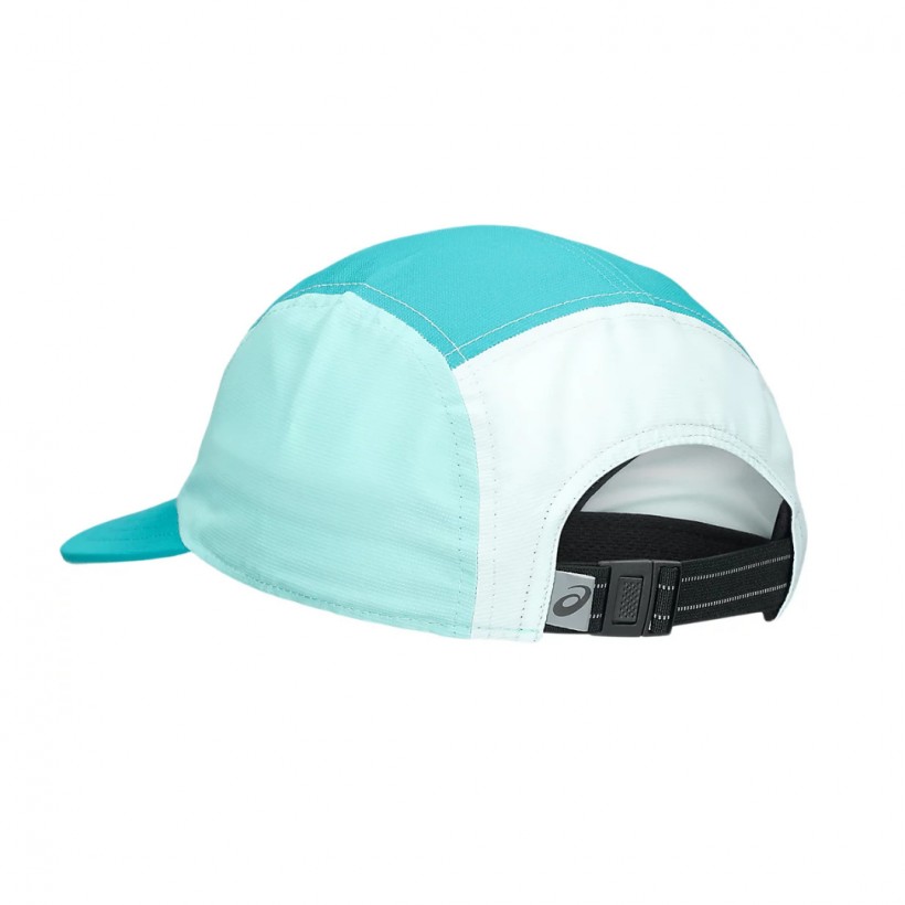 Gorra Asics 5 Panel Azul Blanco