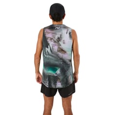 Normale Race Tank Mouwloos T-shirt Grijs Zwart Groen 2