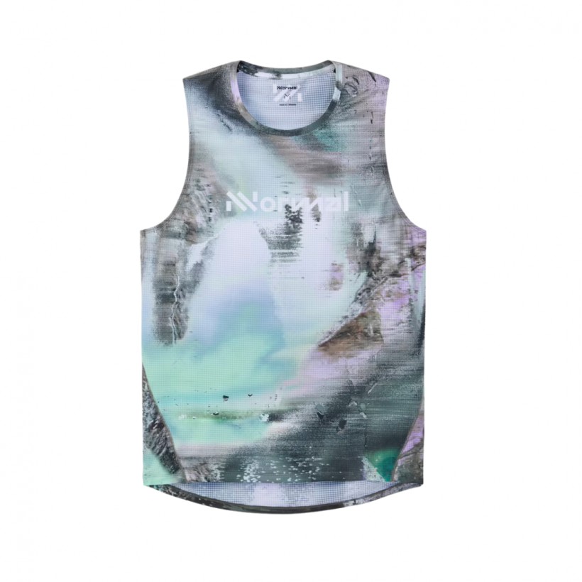 Camiseta NNormal Race Tank Sem Mangas Cinza Preto Verde