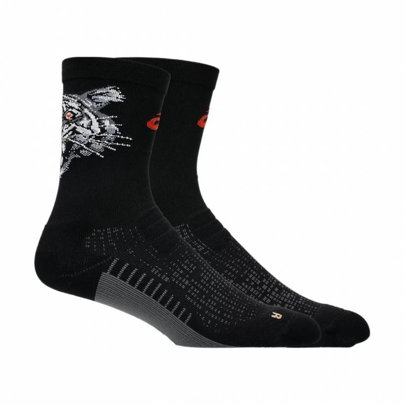 Asics Performance Run Crew Socken Schwarz Rot