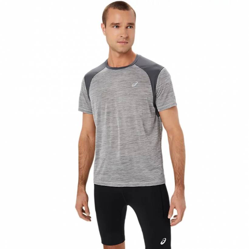 Koszulka Asics Road z krótkim rękawem Szara