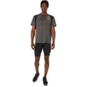 Asics Road SS Top Kurzarm Grau Schwarz