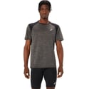 Asics Road SS Top Korte Mouw T-shirt Grijs Zwart