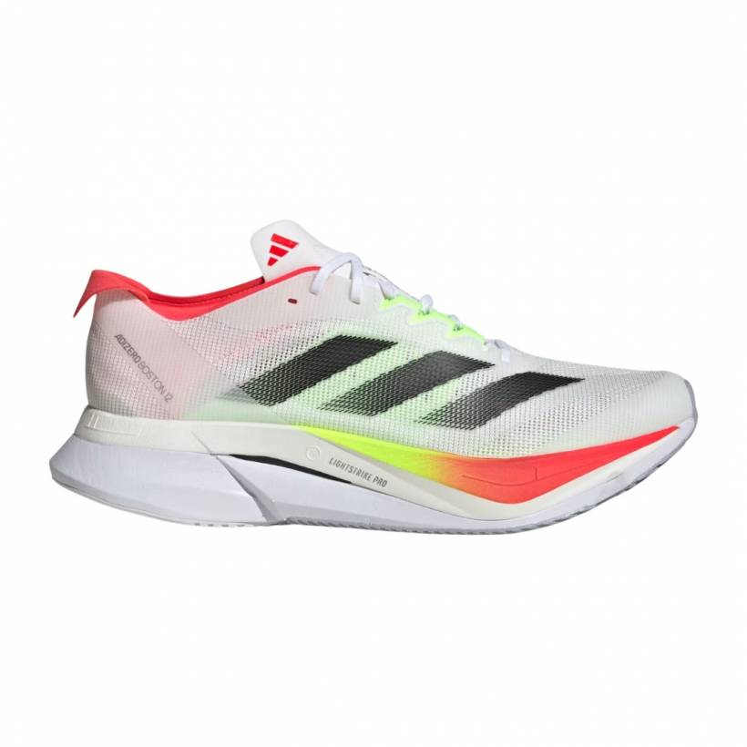 Adidas Adizero Boston 12 Schuhe Weiß Rot SS25