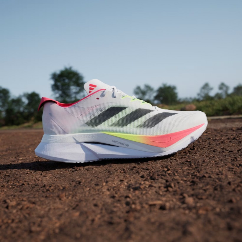 Adidas Adizero Boston 12 Shoes White Red SS25