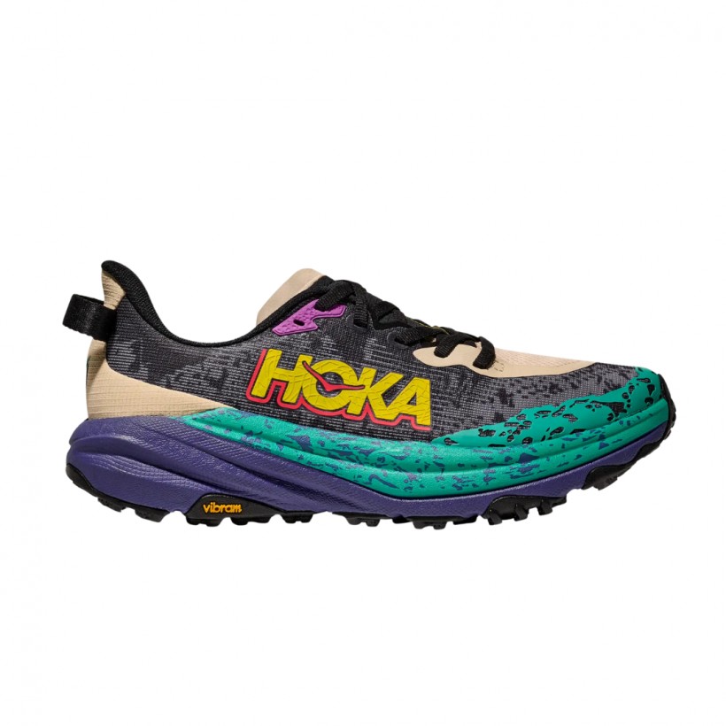 Hoka Speedgoat 6 Schuhe Grau Grün SS25