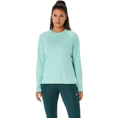Camiseta Asics Road Lite-Show Manga Longa Verde Mulher