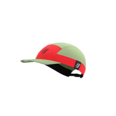 Boné Compressport 5 Panel Light Cap Verde Vermelho 2