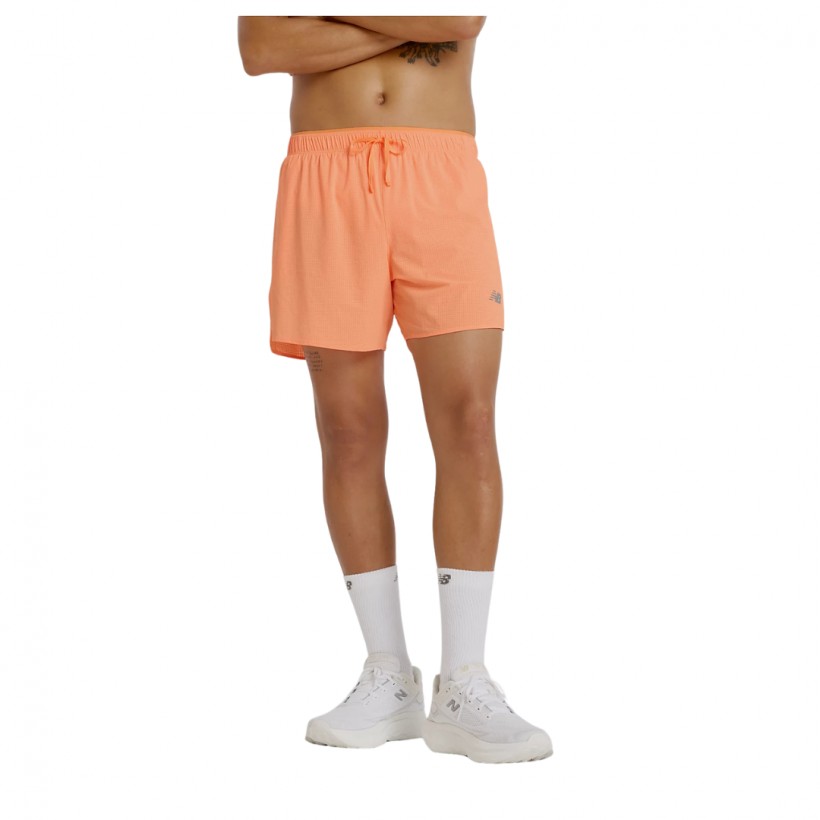 Short New Balance RC Ultra Light Split 5" Laranja