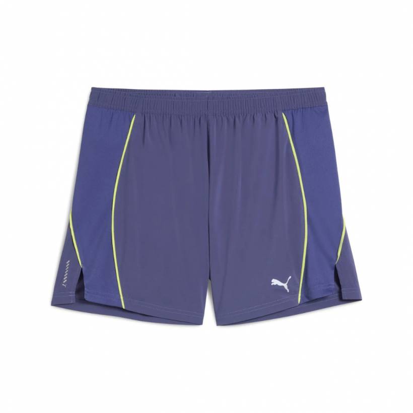 Pantaloncino Puma Run Velocity 5" Blu Giallo