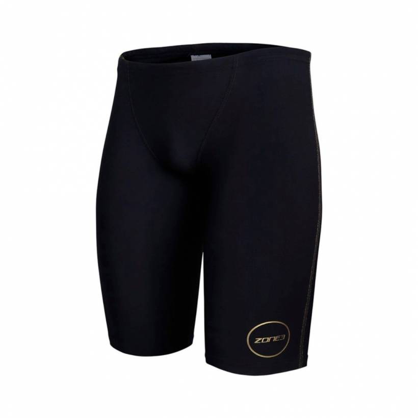 Maiô Zone3 FINA Jammer Performance Gold MF-X Preto Dourado