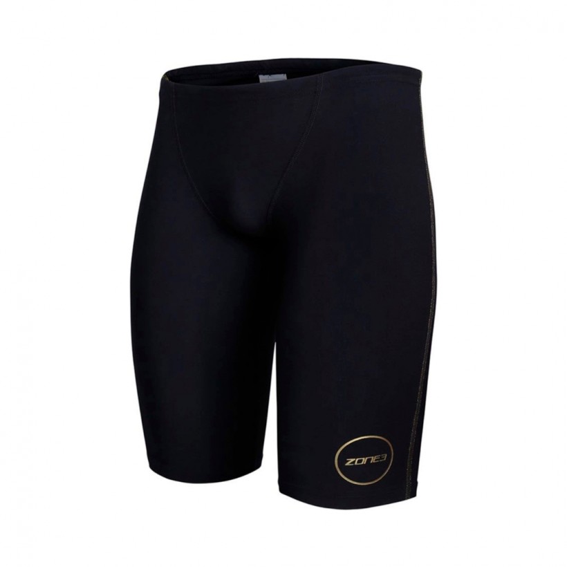 Zone3 FINA Jammer Performance Gold Badehose MF-X Schwarz Gold
