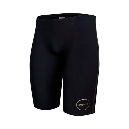 Maiô Zone3 FINA Jammer Performance Gold MF-X Preto Dourado