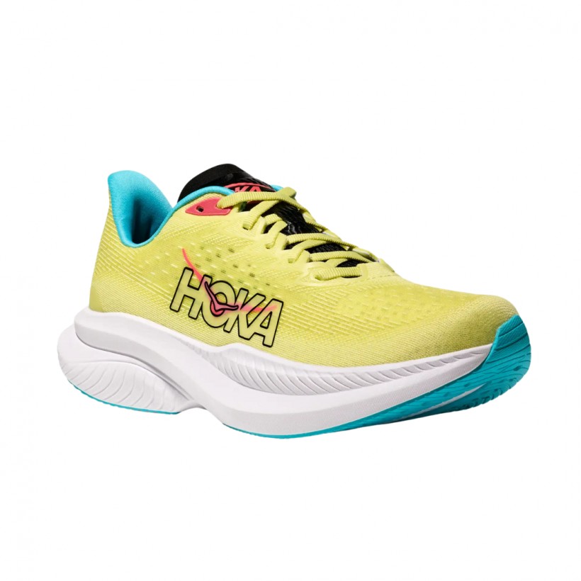 Scarpa Hoka Mach 6 Giallo Blu SS25