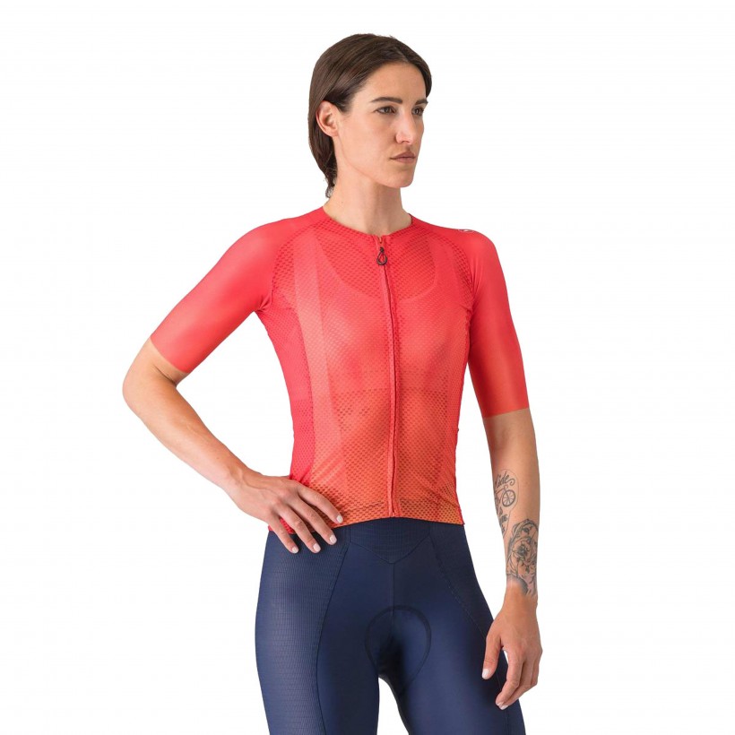Maillot Castelli Climber's A/C Vermelho Mulher