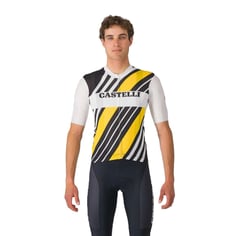 Maillot Castelli Heritage Nero Bianco Giallo