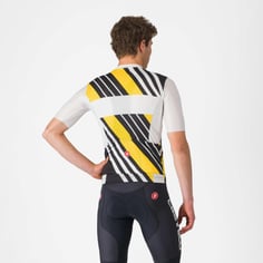 Maillot Castelli Heritage Noir Blanc Jaune 2