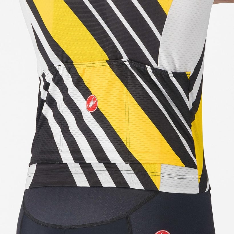 Castelli Heritage Jersey Black White Yellow