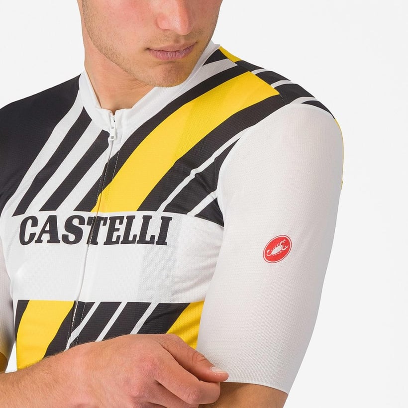 Castelli Heritage Jersey Black White Yellow