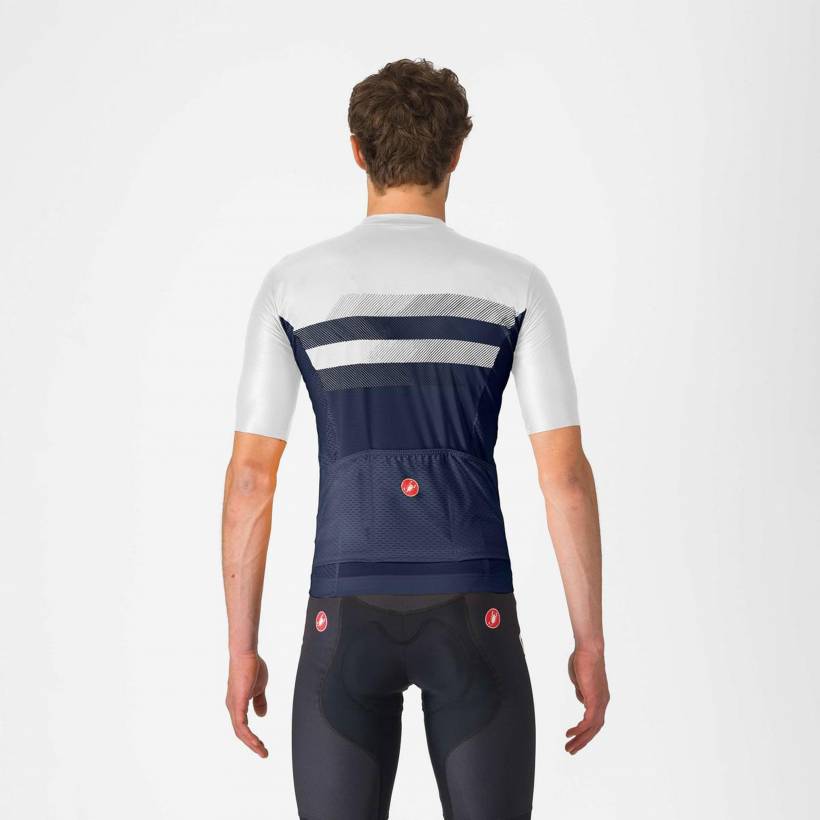 Maillot Castelli Símbolo Blu Bianco