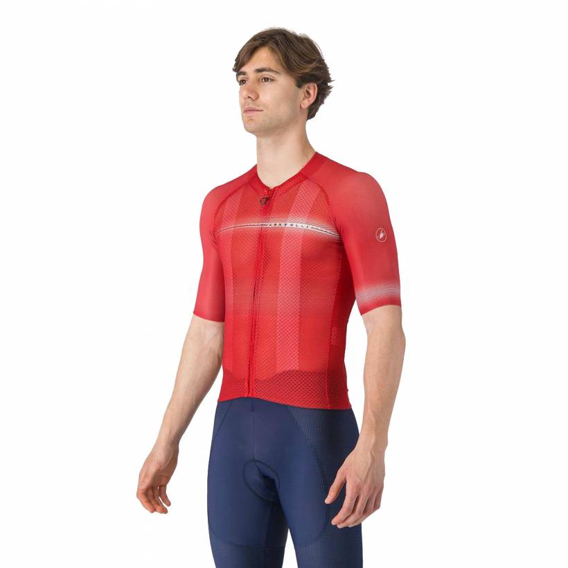 Koszulka z krótkim rękawem Castelli Climber's A/C Czerwono-Czarna