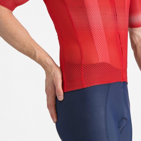 Maillot Manga Curta Castelli Climber's A/C Vermelho Preto