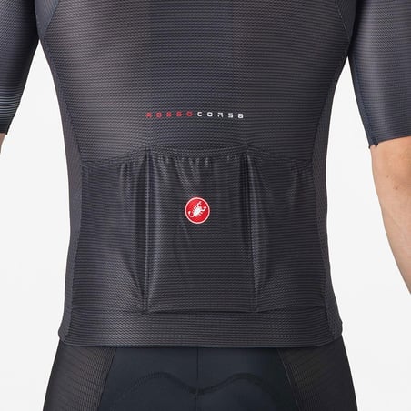 Maillot Manga Corta Castelli Climber's A/C Negro Gris Oscuro