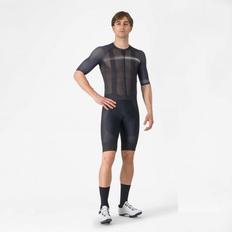 Maillot Manica Corta Castelli Climber's A/C Nero Grigio Scuro
