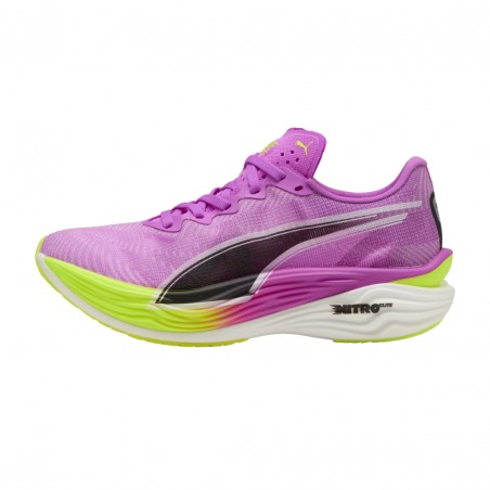 Tênis Puma Deviate Nitro Elite 3 Roxo Verde SS25 Mulher