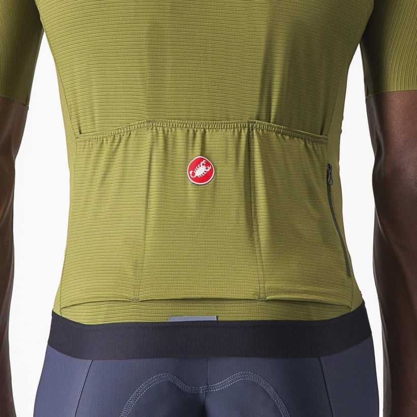Maillot Manches Courtes Castelli Sezione Vert/Bleu Turquoise